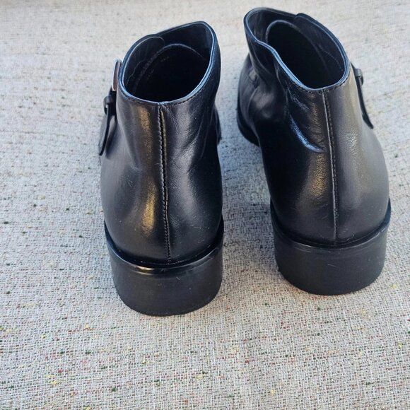 Etienne Aigner Women Boot Shoes Black All Leather Upper STEED High Top Size 7.5M - Picture 9 of 12